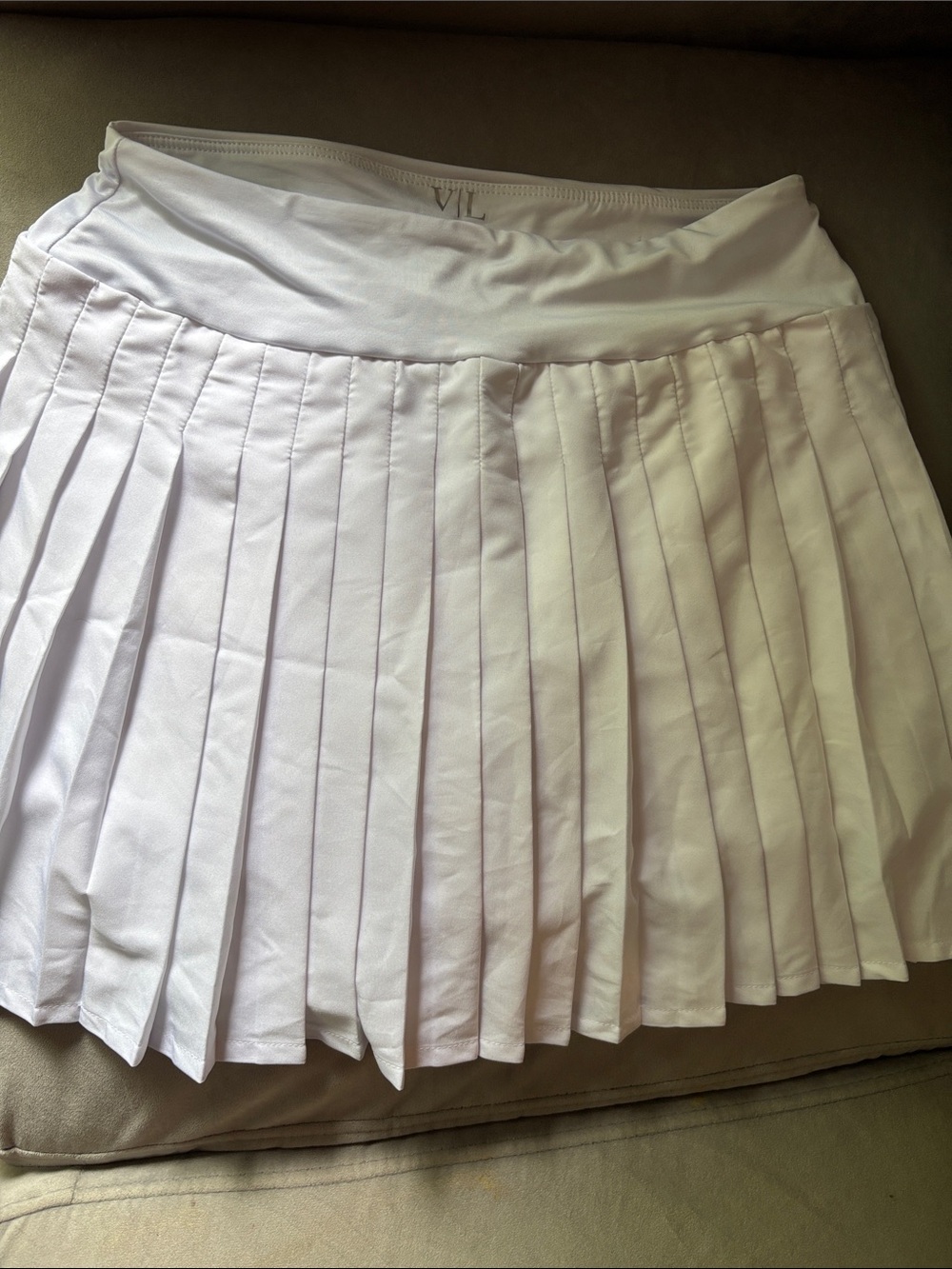 White Pleated Mini Skirt